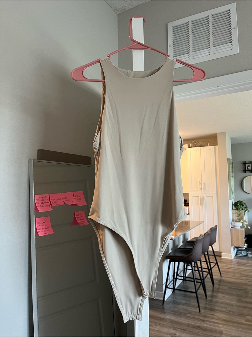 SHEIN Beige Sleeveless Bodysuit